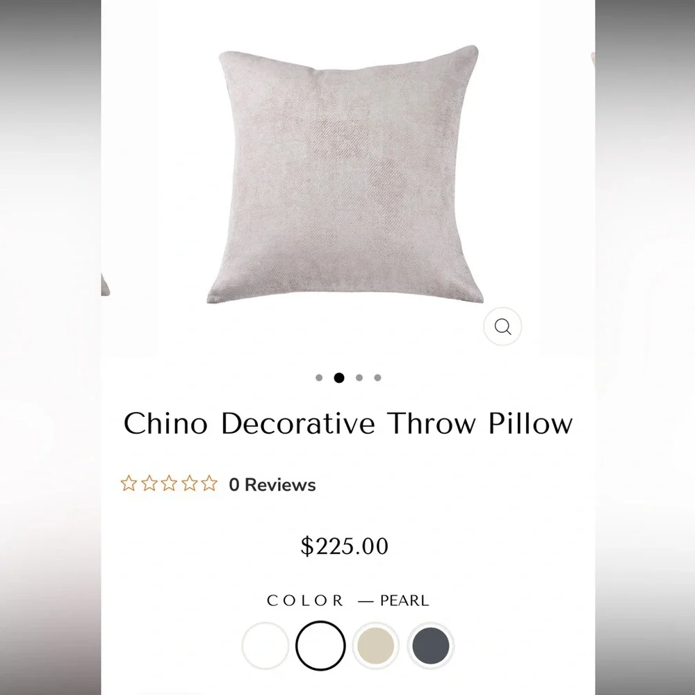 Ann Gish Chino Pillow Cover in Pearl